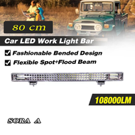 ไฟสปอร์ตไลท์ LED 80 ซม. 72 วัตต์ สว่างมาก 12-60V งานอลูมิเนียม LED Light Bar บาร์ยาว Reflector Singl