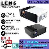 LENS G86W 6000 lumens Projector FULL HD 1080P Android Mini Projector WIFI LCD Led A80 Projector