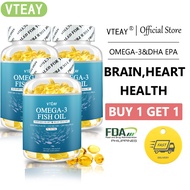 VITEEY Omega 3 Fish Oil Softgels 1000mg - Supports Heart, Brain & Joint Health - 60 Softgels