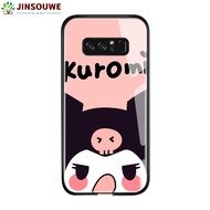 Jinsouwe เคสโทรศัพท์เคส Samsungnote8สำหรับ Samsung Galaxy Note 8 Note8สำหรับเด็กหญิงเด็กชายการ์ตูน Koulomi My Melody ปลอกกระจกเทมเปอร์