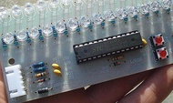 MCUรูปแบบการแสดงผลที่สามารถปรับได้LED VU Meterตัวชี้วัดระดับเครื่องขยายเสียงเสียง16 LED Dual Channel 3สีBule/เขียว/แดง