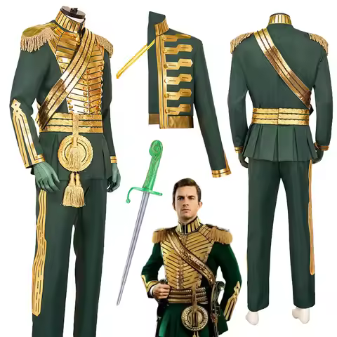 Fantasia Wicked 2 Prince Fiyero Cosplay Uniform Shawl 2025 Movie Disfraz Costume Men Fantasy Hallowe