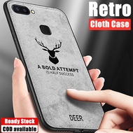 For Vivo X20 X20A 1721 Retro Canvas Style Soft Fabric Cloth Pattern Case Breathable Sweat-proof Back Cover