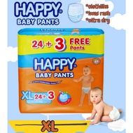 HAPPY BABY PANTS DIAPER XL by 24+3free pads