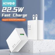 Kivee หัวชาร์จ Fast Charger QC3.0 22.5W หัวชาร์จเร็ว หัวชาร์ทไฟ สมาร์ทชาร์จสำหรับ USB พอร์ตชาร์จไว ที่ชาร์จแบต iPhone/iPad HUAWEI P30/Xiaomi/OPPO/VIVO/Samsung