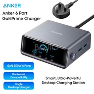 (4C2A) ANKER Prime Charger 250W Max 6-Port GaNPrime Desktop Charging Station 2.26'' LCD Display