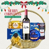 🎄XM0001 - Festive Delights Hamper | Christmas Hamper Singapore | Wine Hamper | Snacks Hamper | Festi