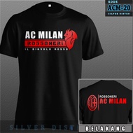 MERAH Milan T-Shirt ACM-20 Il Diavolo Rosso White Red Thick 24s