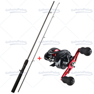Metal Spool Baitcasting Fishing Reel Carbon Fiber Baitcasting Fishing Rod Uman Pancing Set /pancing