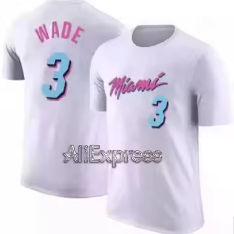 3D Printed HEATS 3 WADE Basketball Training Jersey Man's And Women's Short-sleeved Quick Dry Outdoor