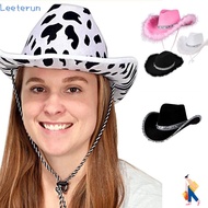 LEETERUN Cowgirl Hat Sequin Fashion Cosplay Costume Party Performance Sequin Cowgirl Hats