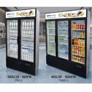 Whirlcool 2 & 3 Door Upright Chiller - Top Compressor With Heater Glass Door