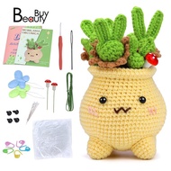 DIY Potted Plant Crochet Kit Crochet Kit Yarn with Knitting Yarn  Plush Doll Easy