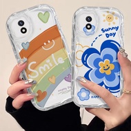 For VIVO Y02 VIVO Y02A VIVO Y02T Rainbow Phone Case Flower Phone Case Anti drop thickened phone case