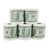 1 Roll Toilet Paper Printed With $100 Bill Pattern, Novelty Gift, Household Cleaning Supplies, Party