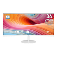 MSI PRO MP341CQW E12 34" 2K 120Hz 1500R UWQHD 帶揚聲器曲面顯示器(MO-MP34QW2+CE-ACPC+LB-MON)