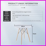 ✴ ◺ ▧ Nordic Round Table For dining table set space saver Coffee Table Wooden center table for livi