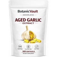 MGY BotanicVaultAed Garlic Extract-Odorless Garlic Soft Capsules, Vegan, Non-Genetic, 300 Soft Capsu