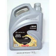 ORIGINAL TOYOTA LEXUS SAE 5W-40 FULLY SYNTHETIC GENUINE MOTOR OIL API SN 4 LITER