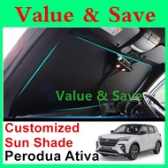 Car Front Windshield Sunshade Perodua Ativa Custom Fit Window Customized Front Sun Shade Accessories Toyota Raize