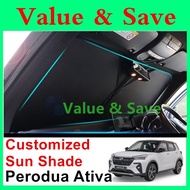 Car Front Windshield Sunshade Perodua Ativa Custom Fit Window Customized Front Sun Shade Accessories