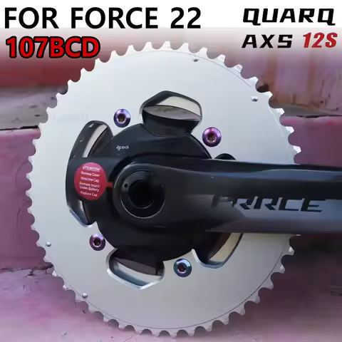 PASS QUEST 107 Bcd Chainring For Sram Force 22 Quarq Power Meter Axs 12 Speed 4 Bolts Plate 107bcd A