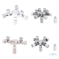 LIDU1 2-6 Ports Aquarium C02 Shunts Stainless Steel Multi-ways Check Valve Solenoid Valve CO2 Regula