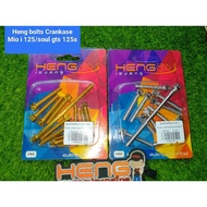 crankase  Heng gold bolts set for mio i125/M3/mio soul gt125s