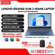 LENOVO IDEAPAD SLIM 3 15IAN8 82XB00FHMJ / 82XB00FGMJ 15.6" LAPTOP ( I3-N305 8GD5 512SSD / WIN11H / O