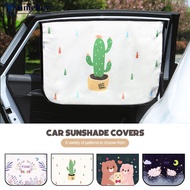 TIMEKEY Car Window Magnetic Curtain Sunshade Cover Cartoon Side Window Sunshade UV Protection For Ki