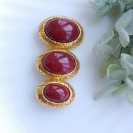 Vintage Jewelry 西洋古董飾品 MONET 一字 普普 橢圓 別針