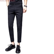 seluar slack lelaki Business korean Casual Pant seluar slack lelaki slimfit Vertical striped trouser
