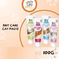 Brit Care Cat Functional Paste 100G - Salmon Creme / Multivitamin / Cheese Creme / Anti Hairball / C