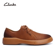 Clarks Men's Sport Kessell Craft รองเท้าผ้าใบลำลองทุกวัน PB317-BROWN Leather Men's Slip-Ons Shoes