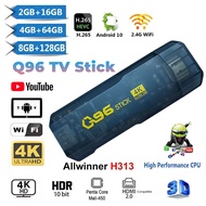 Q96 TV Stick Mini TV Box Quad Core 2.4WIF8+128GB WIFI 4K HD AllWinner H313 Chip Android 10.0 Smooth YouTube Play