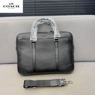 Coach2024 Bag  cowhide Briefcase Men's Comuter Handbag Exquisite Inlay Craftsmanshi B88c