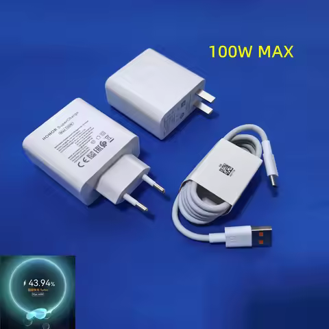 Honor 100W Charger EU US SuperCharge PD/QC 3.0 2 Ports Quick Charge For Magic V5 7 Honor 400 300 200