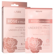 AZURE Rose & Collagen Hydrating Under Eye Pads - Anti Aging, Revitalizing & Moisturizing Eye Mask Pa