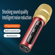 1SET Mobile Microphone Handheld Microphone Aluminum Alloy Bluetooth Microphone Karaoke Microphone 260g Microphone 400mAh