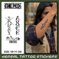 One Piece 3D2Y & ACE Semi-Permanent Temporary Tattoo – Fruit Ink Lasts 15 Days | One Piece Tattoo St