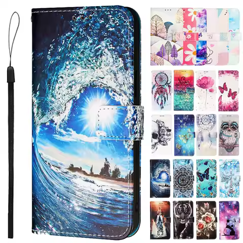 Retro Flower Design Wallet Leather Case For Samsung Galaxy A55 A25 A35 5G SM-A556 A356 A256 Coque Ma