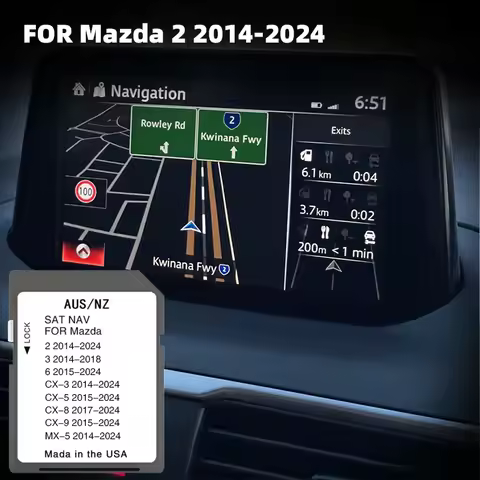 Compatible for Mazda 2 2014-2024 Vehicle Update 2024 Australia New Zealand maps SD Card GPS Connect 