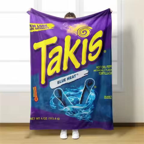 Takis Chili Vibrant Soft Flannel Blanket Ultra Cozy Throw for Bed Sofa Travel Camping - Birthday Gif