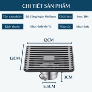 Bộ Thoát Sàn Chống Hôi Inox 304 Dày Cao Cấp (Kích thước 12x12 cm) HC028 BEBEHOUSE