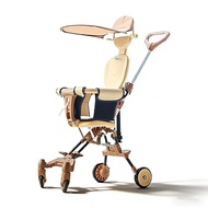 BEIGE Stroller For Baby Folding Travel Stroller Bike for Baby Lightweight Portable Baby Stroller
