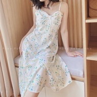 Roko_green FLOWER TWO-STOP DRESS