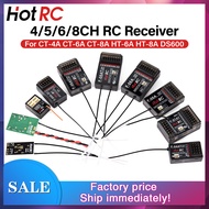 HotRC 4/5/6/8CH RC Receiver 2.4GHz Multi Channels Receivers with Gyro Long Range for CT-4A CT-6A CT-