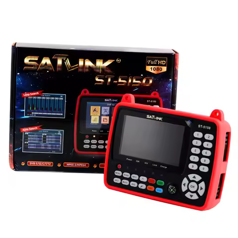 [Genuine]Satlink ST-5150 DVB-S2 +DVB-C+DVB-T2 Combo MPEG4 h.265 Satellite Finder Meter H.265 HEVC MP