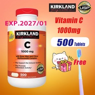 Kirkland Vitamin C 1000 mg 500 Tablets C with Rose Hips and Citrus Bioflavonoid Complex 1000 mg