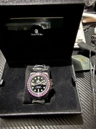 A BATHING APE Type 1 BAPEX Crystal Stone 粉紅水晶石腕錶